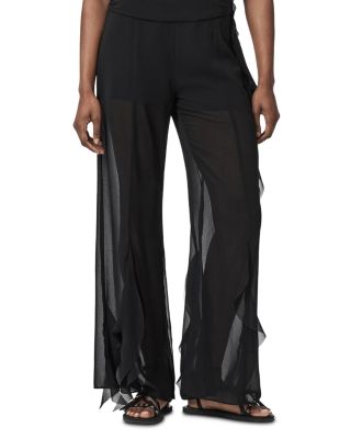 Minna Sheer Ruffled Pants