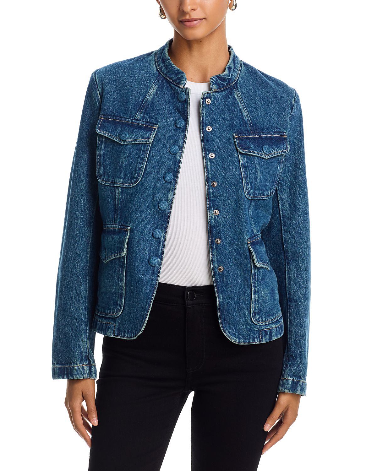 rag & bone Mercer Denim Stand Collar Jacket