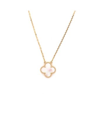 Pre-Owned Van Cleef & Arpels Vintage Alhambra Pendant Necklace 18K Gold and Mother of Pearl, 16.25