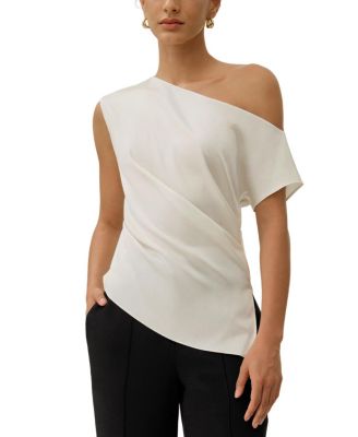 Lilysilk Women's Stretch Silk Charmeuse Asymmetric Top