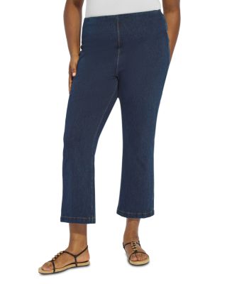 Lysse Plus High Rise Ankle Baby Bootcut Jeans in Black