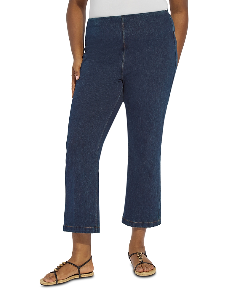 Lysse Plus High Rise Ankle Baby Bootcut Jeans in Black