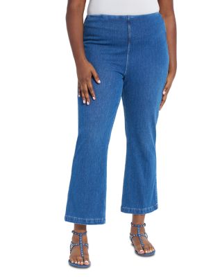 Lysse Plus High Rise Ankle Baby Bootcut Jeans in Black