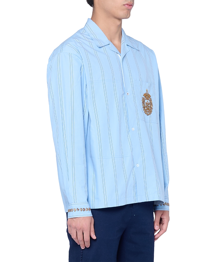 Baziszt Merit Crest Pocket Stripe Shirt