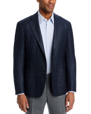 Loro Piana Fabric Wool, Silk & Cashmere Plaid Slim Fit Sport Coat