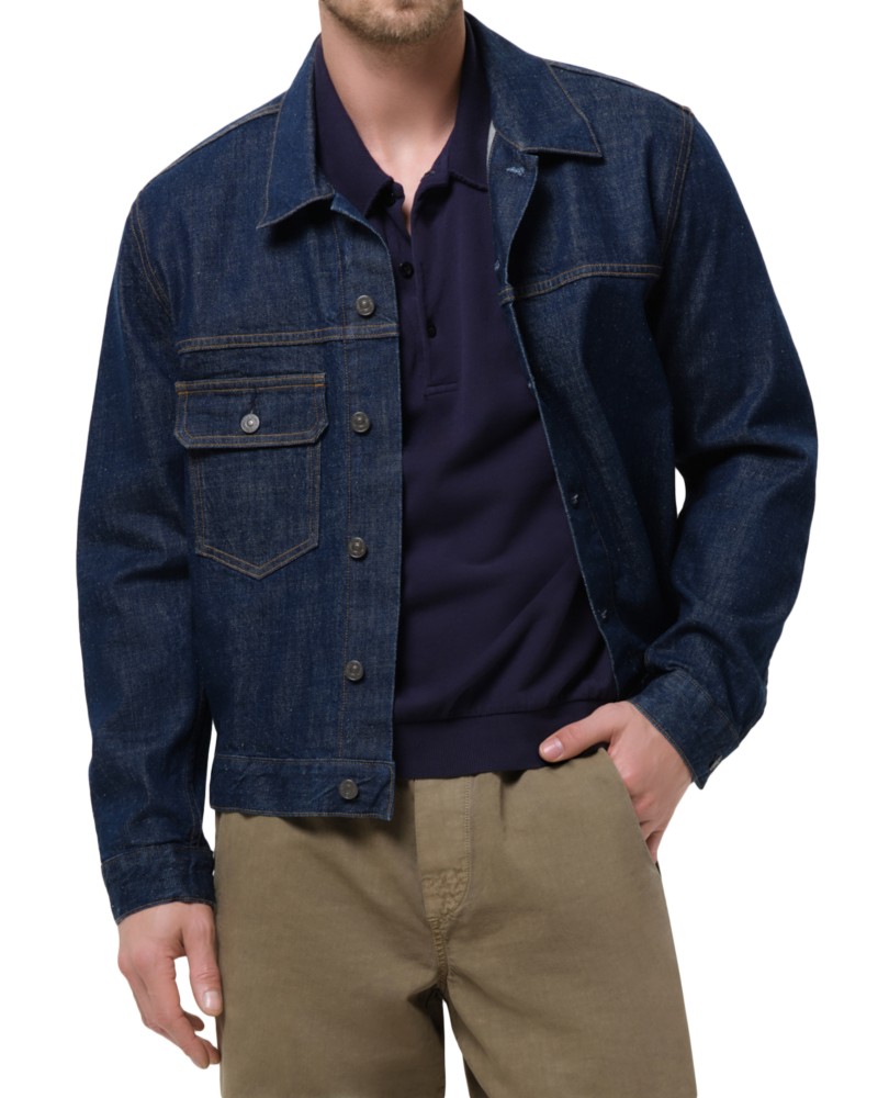 Citizens of Humanity Box Denim Jacket in Crosshatch in Crosshatch (Dark Indigo)