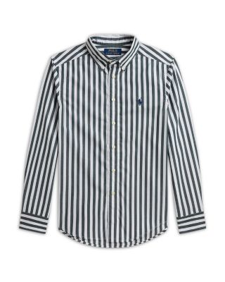Boys' Striped Cotton Poplin Shirt - Little Kid, Big Kid