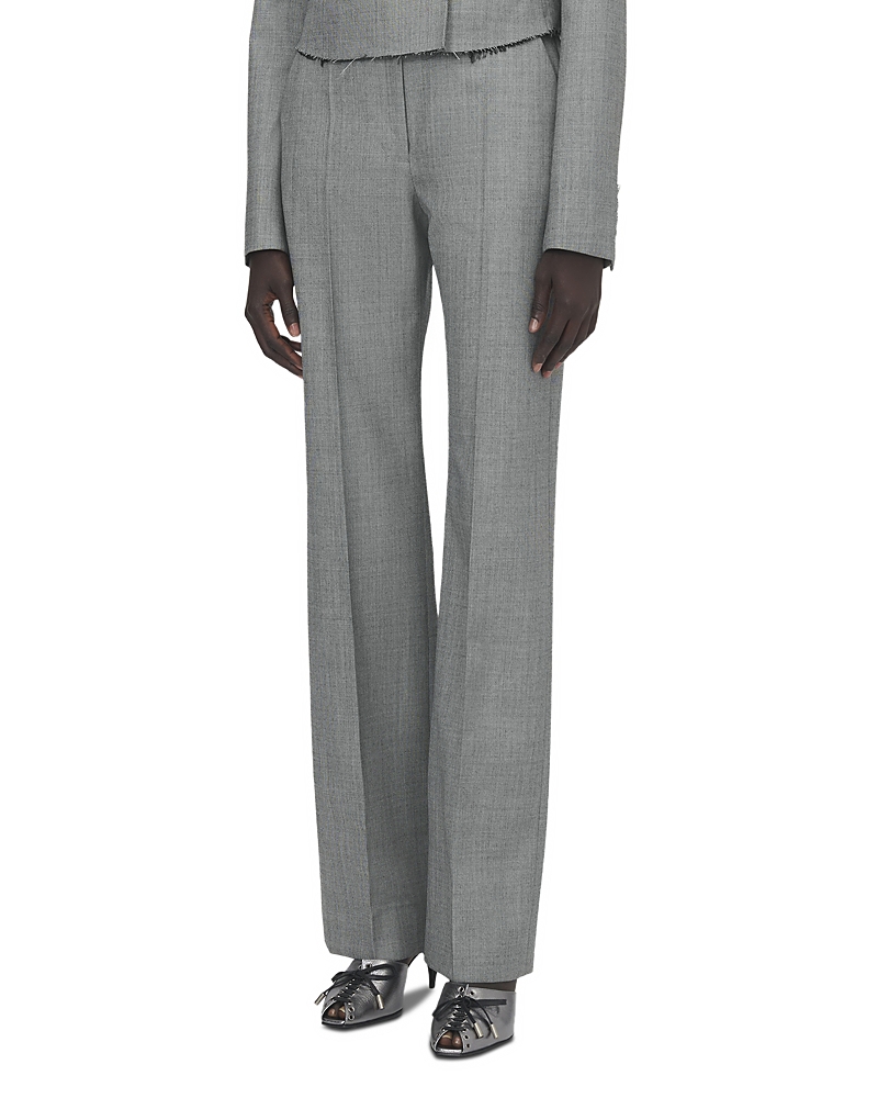 McQueen Grisaille Wool Tailored Trousers