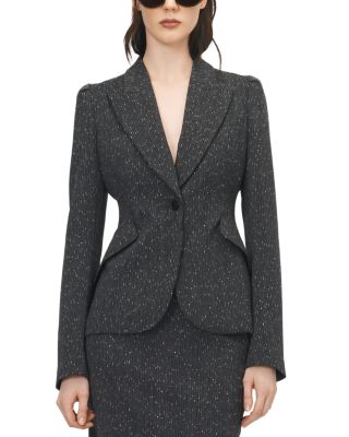 Flecked Pinstripe Blazer 