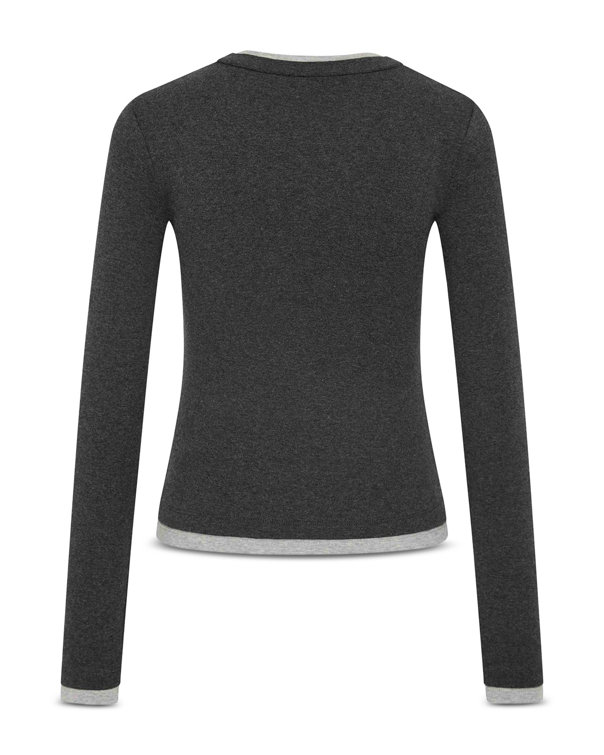 Cotton V Neck Long Sleeve Top