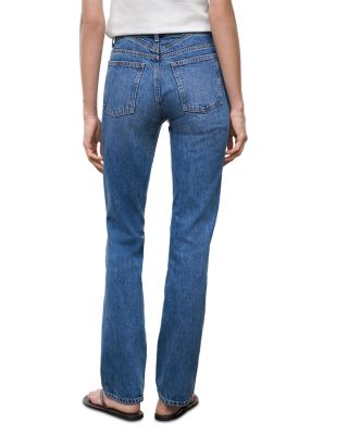Teddy Mid-Rise Straight Jeans in Vintage Wash
