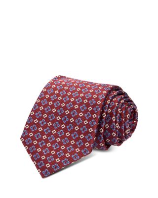 Silk Classic Flower Square Tie