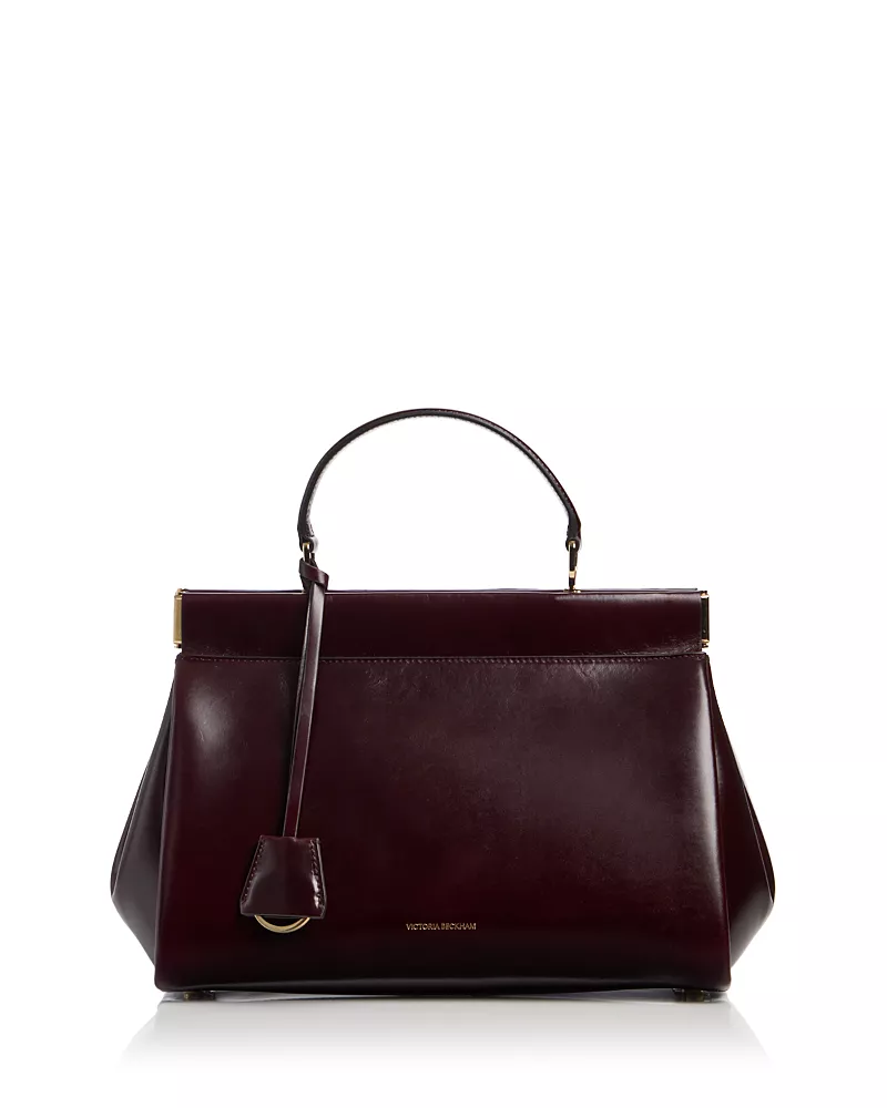 Victoria Beckham Sloane Frame Leather Top Handle Bag