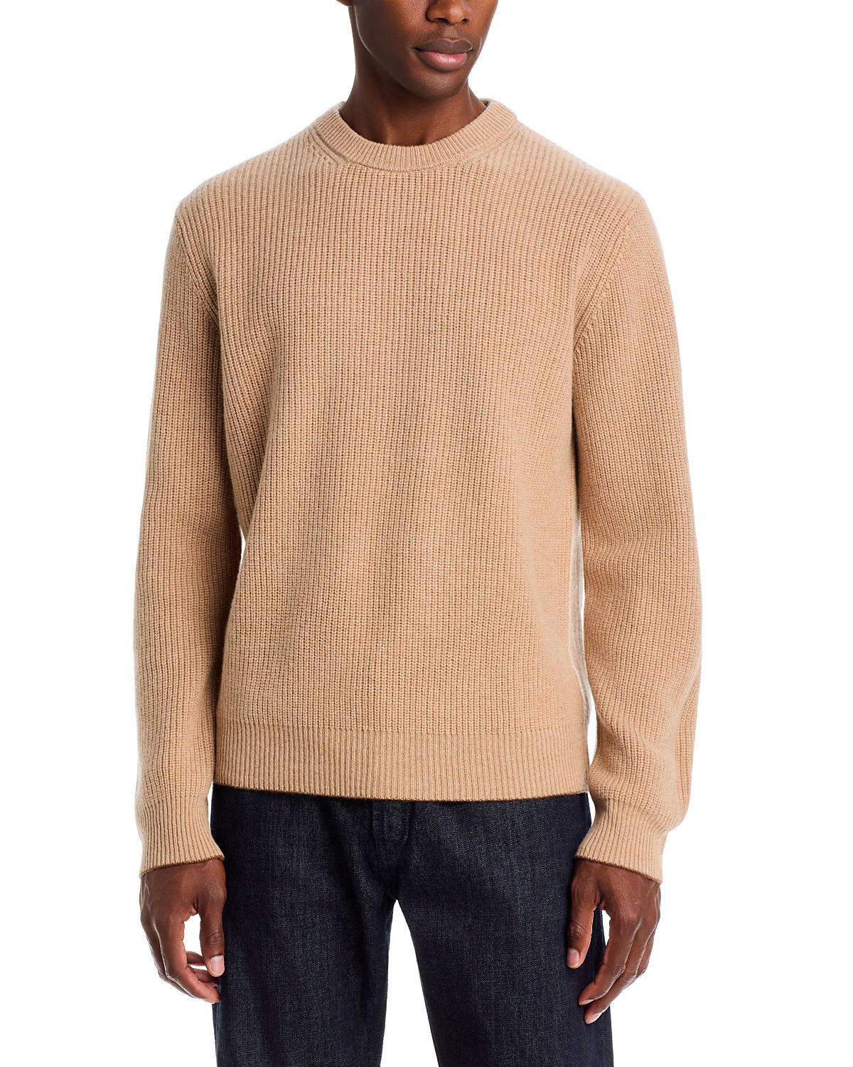 Canali Wool & Cashmere Ribbed Knit Crew Sweater