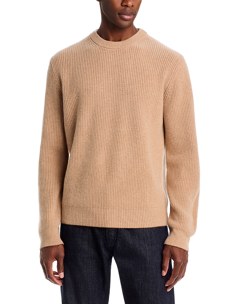 Canali Wool & Cashmere Ribbed Knit Crew Sweater