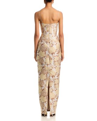 Veda Brocade Spaghetti Strap Dress - thumbnail 4