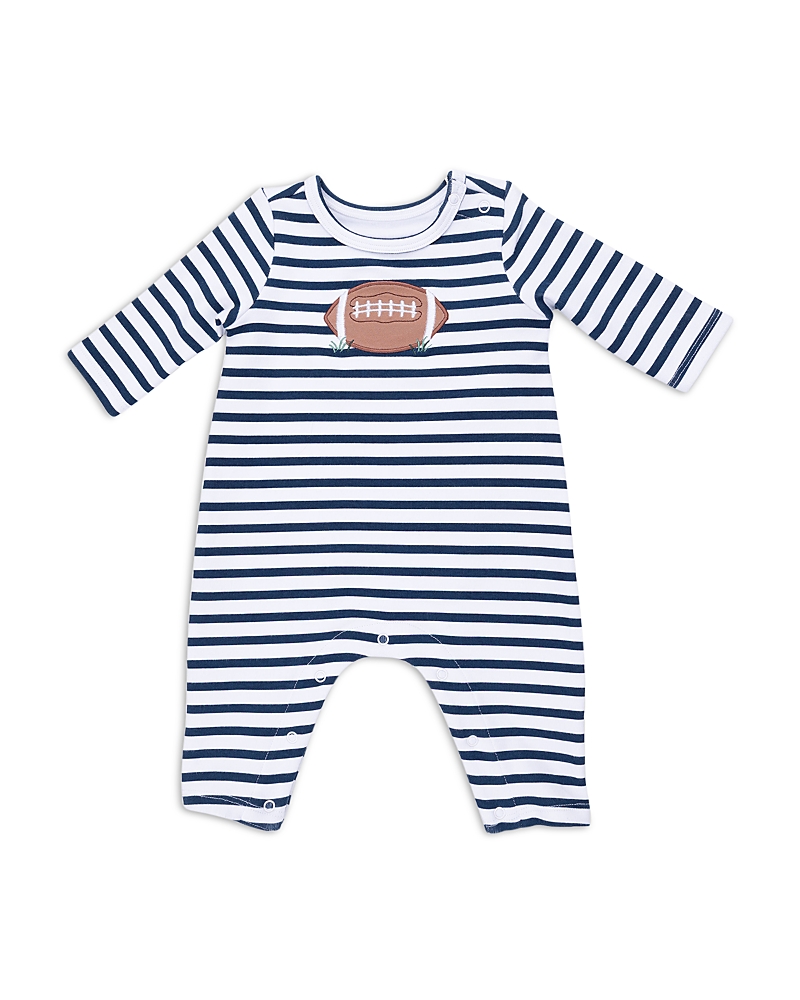 Angel Dear Boys' Football Striped Long Sleeved Snap Shoulder Romper - Baby