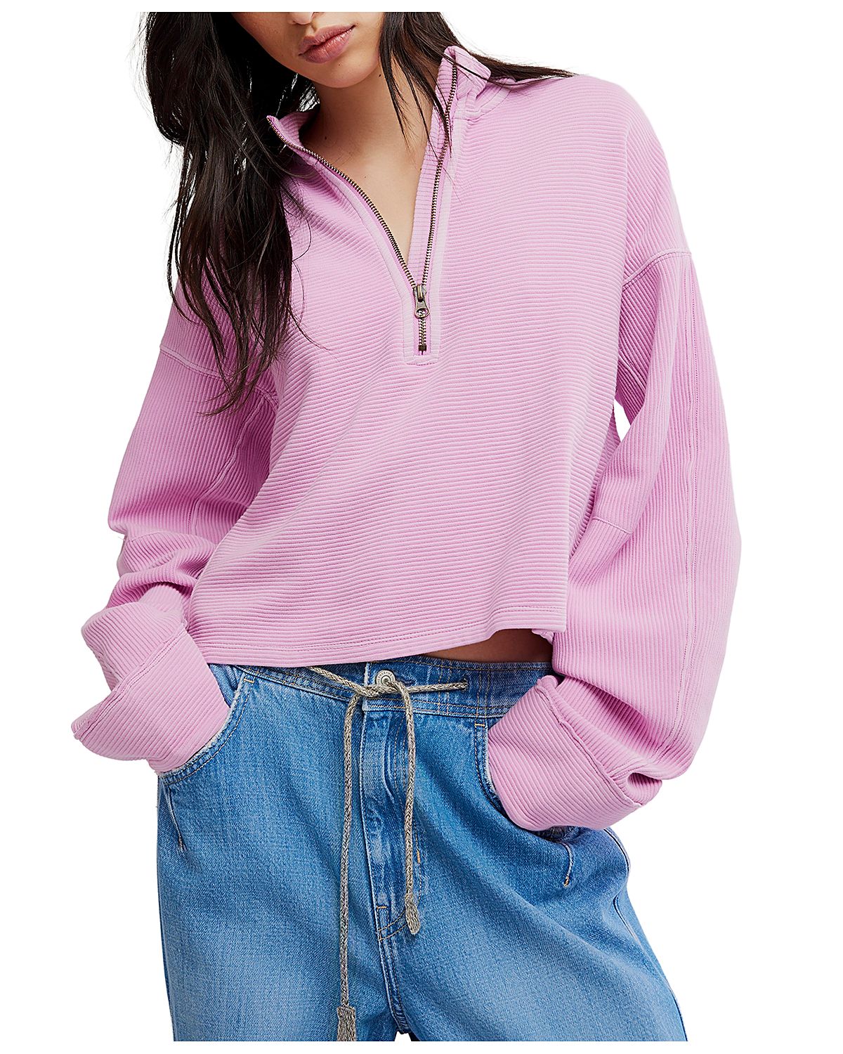 Free People Celeste Quarter Zip Sweatshirt