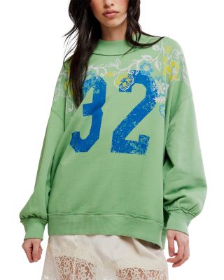 Palm Spring Turtle Graphic Crewneck Sweatshirt
