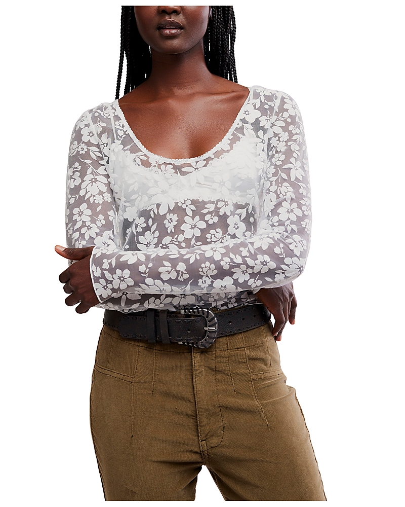 Free People Early Sunsets Layering Lace Top · XL