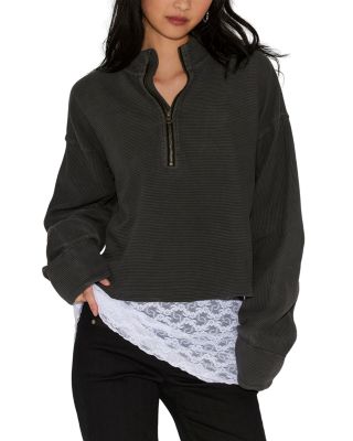 Free People Celeste Quarter Zip Sweatshirt