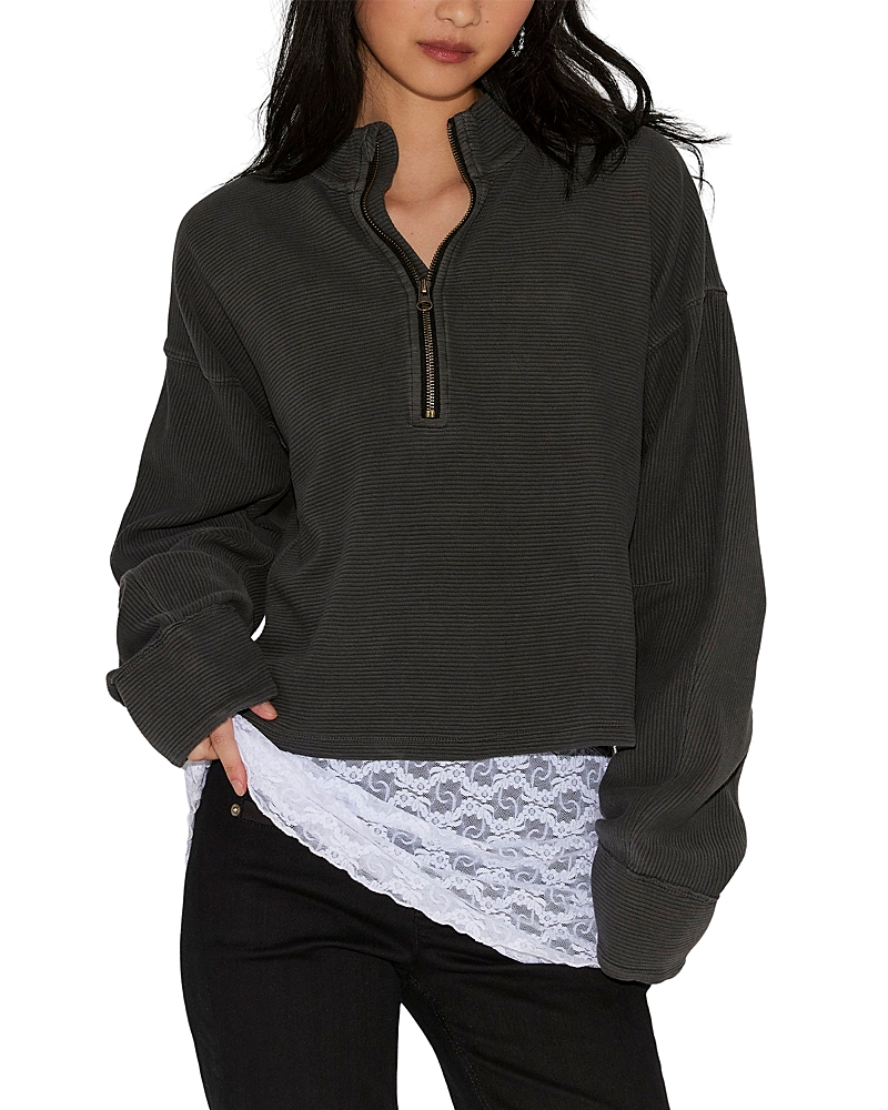 Free People Celeste Quarter Zip Sweatshirt