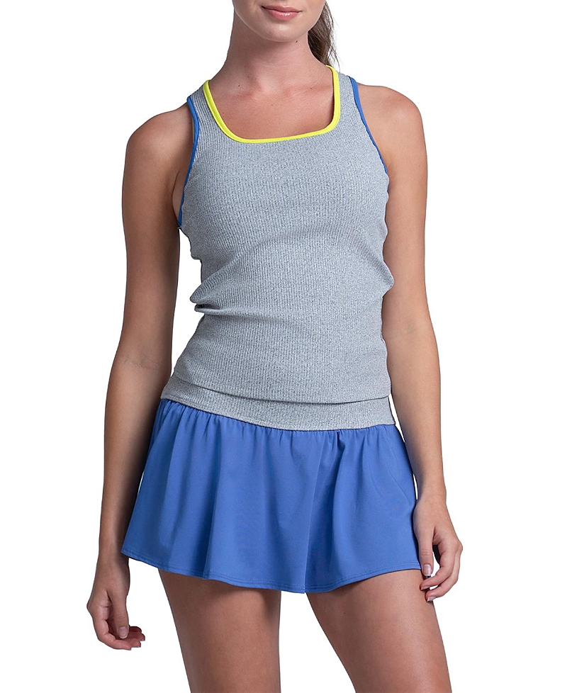 Lucky in Love Women's Court Rib Racerback Tank