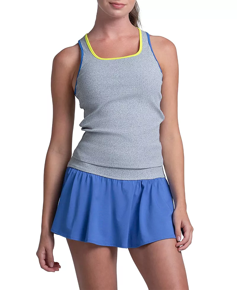 Lucky in Love Women's Court Rib Racerback Tank