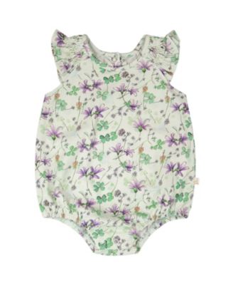Girls' Jersey Printed Flowers Romper - Baby