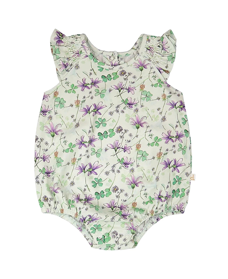 Deux par Deux Girls' Jersey Printed Flowers Romper - Baby