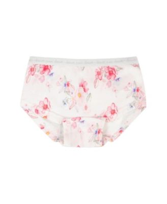 Girls' Organic Cotton Flowers Boyshort Panty - Little Kid, Big Kid