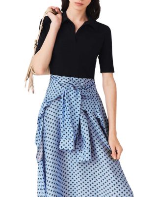 Layered Effect Scarf Dress