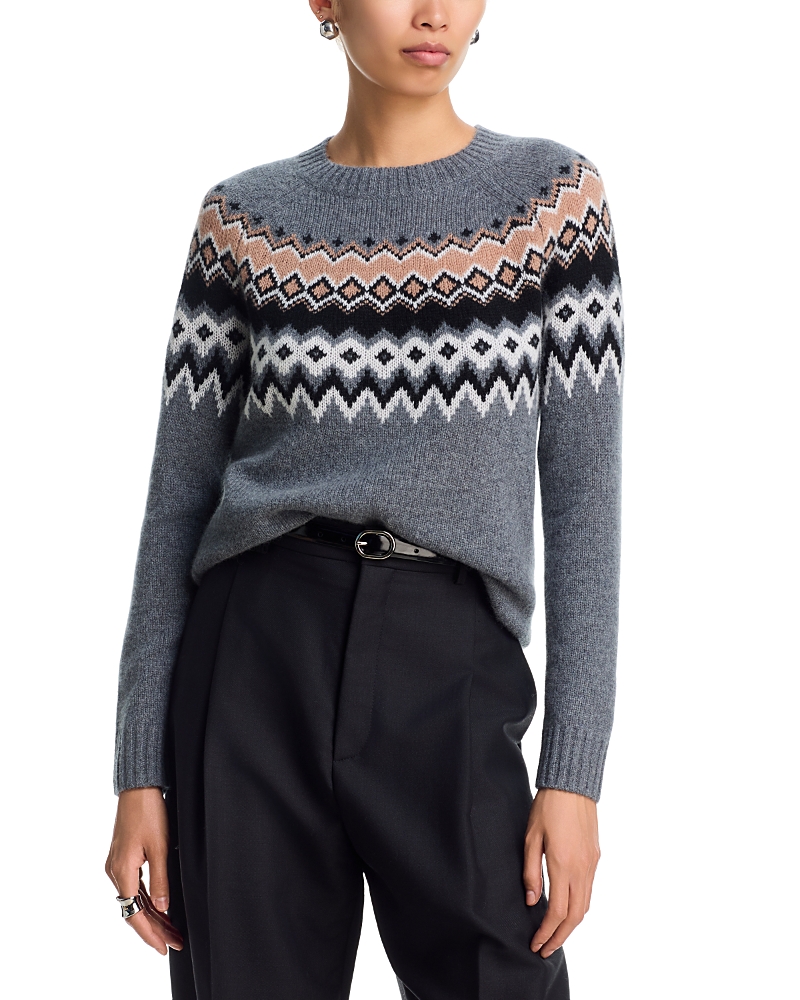 C by Bloomingdale's Cashmere Fairisle Crewneck Sweater - Exclusive