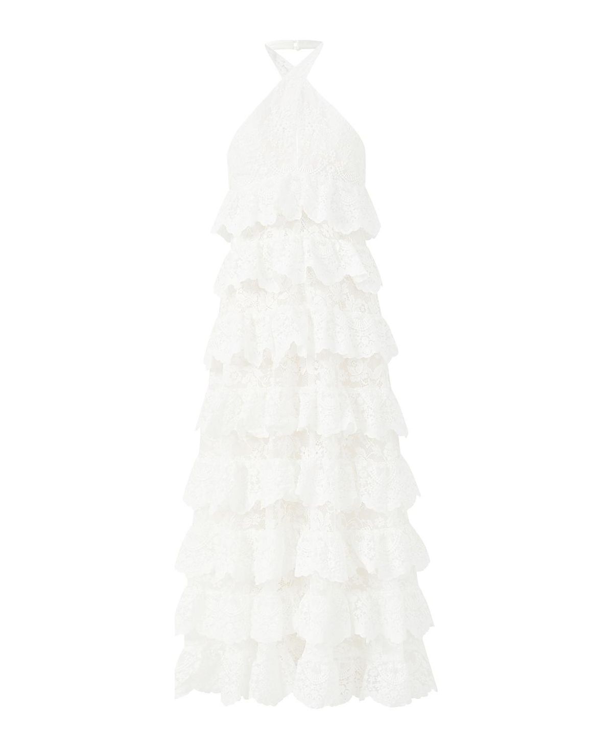 Marlo Kids Girls' Paloma Lace Frill Maxi Dress - Little Kid, Big Kid
