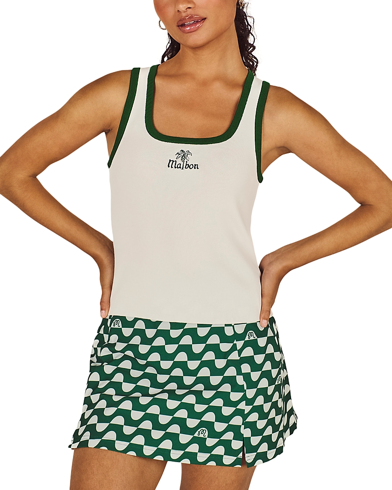 Malbon Abella Ribbed Knit Tank Top