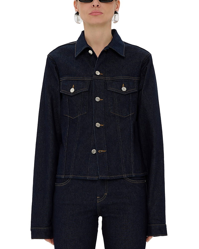 Haikure Cherry Denim Jacket In Black