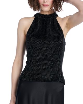 Pearl Sleeveless Mock Neck Top