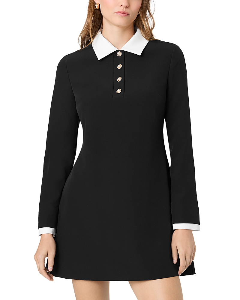 French Connection Echo Crepe Long Sleeve Mini Dress