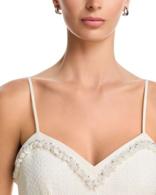 Sue Embellished Neck Mini Dress