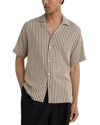 Griff Textured Stripe Short Sleeve Shirt