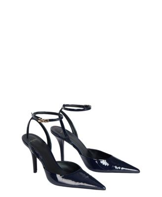 Balmain Women's Patent Leather Strappy Courts