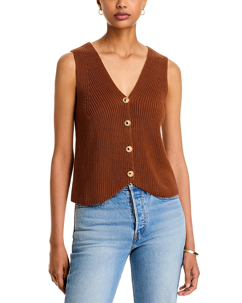 French Connection Mozart V Neck Rib Vest