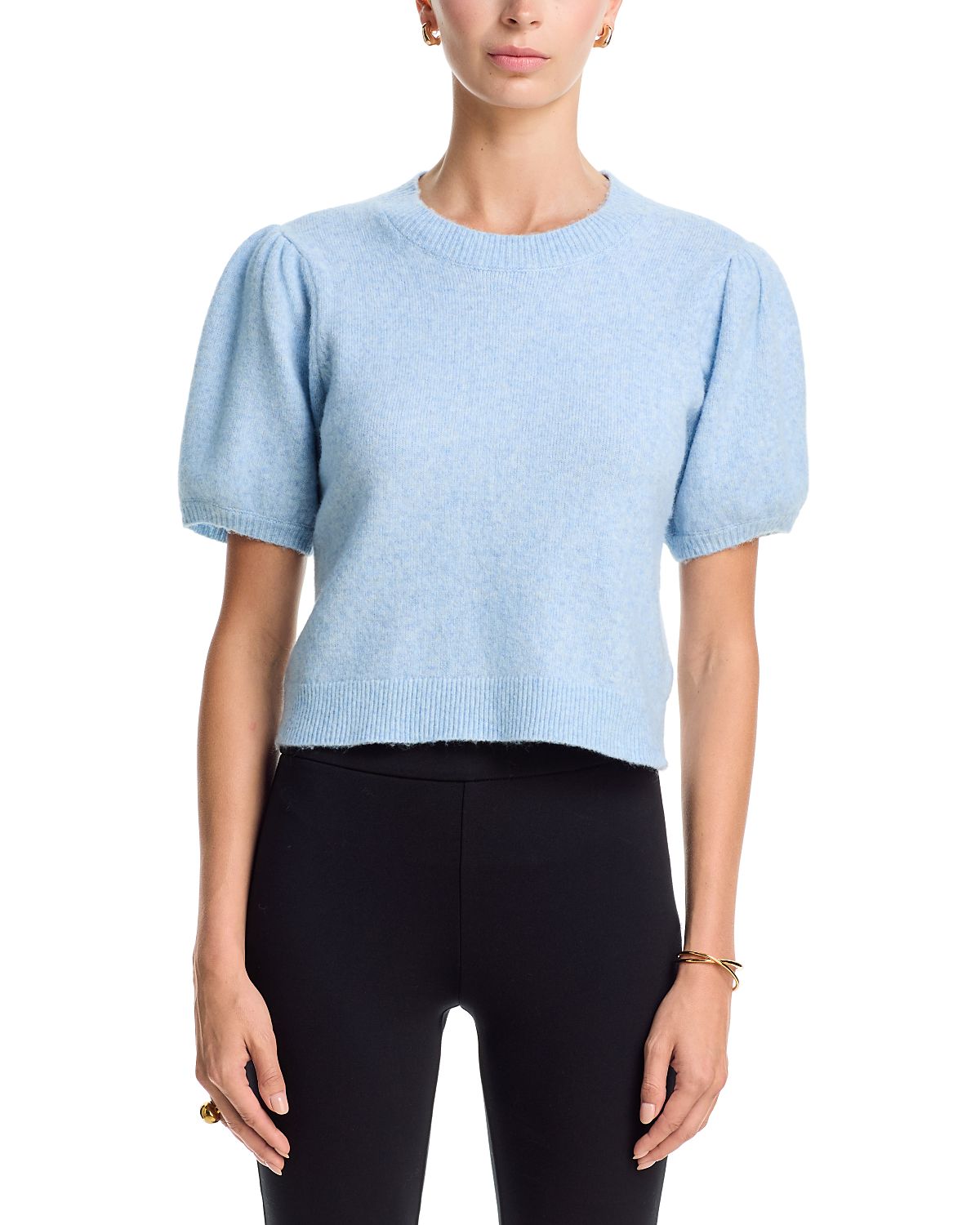 French Connection Yulia Knit Puff Sleeve Top