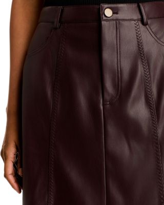 Madeline Faux Leather Midi Skirt - thumbnail 5
