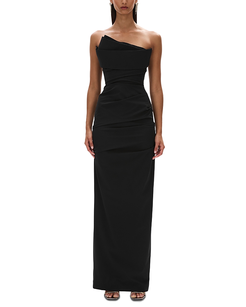 Rachel Gilbert Salma Asymmetric Strapless Gown