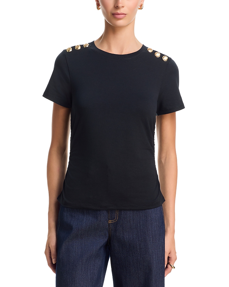Cinq a Sept Jasper Button Shoulder Top