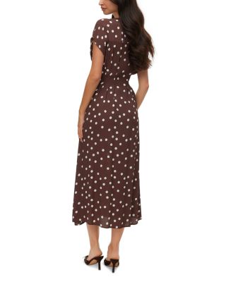 V Neck Dolman Sleeve Dress - thumbnail 4