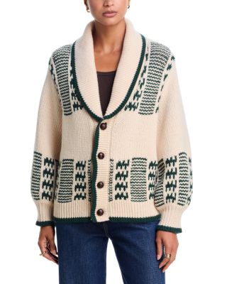 The Chalet Wool Blend V Neck Cardigan Sweater