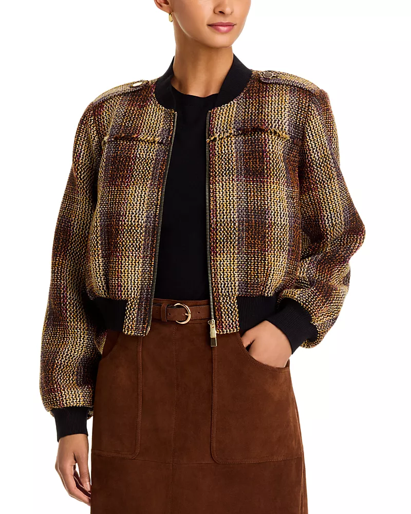 Toccin Pierce Fringe Bomber Jacket