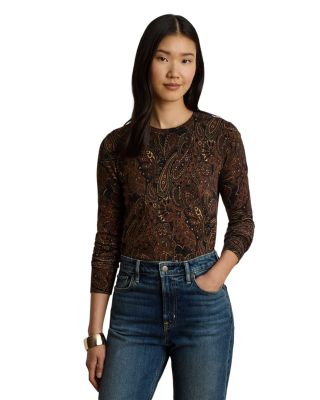 Paisley Cotton Blend Sweater